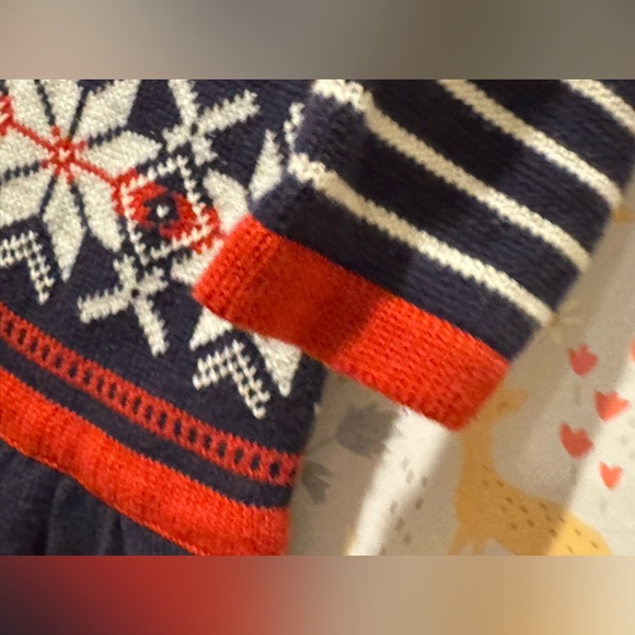 Hanna Andersson Size 80/18-24 Months Fair Aisle Pleated Sweater Dress - Picture 7 of 16